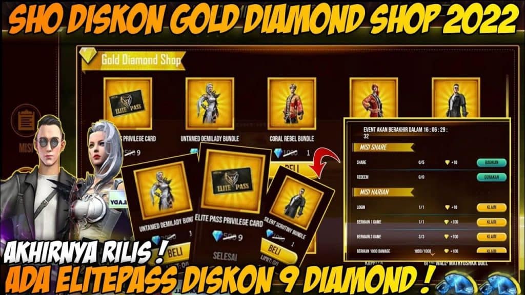 misi gold diamond shop ff
